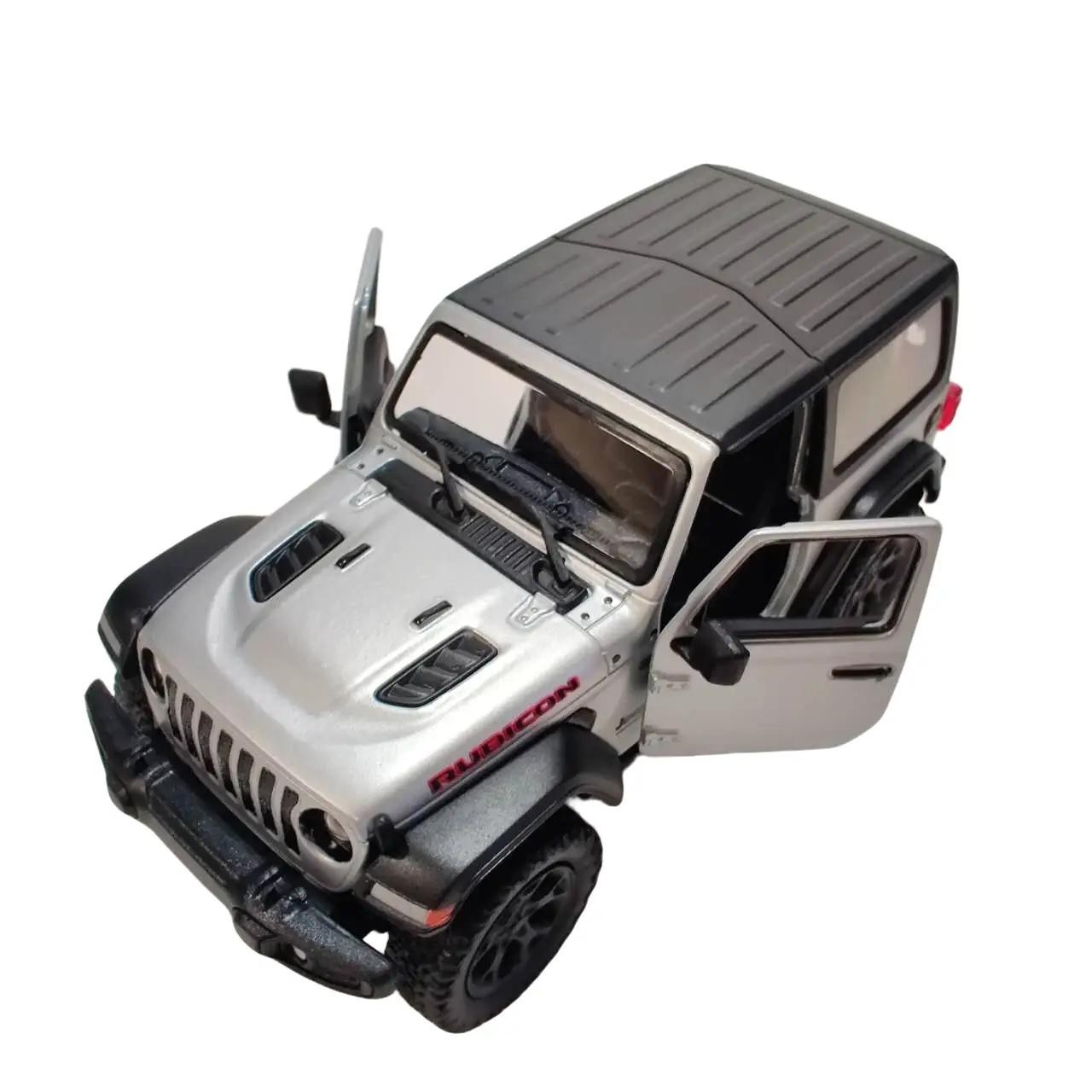 KINSMART 1:34 SCALE 2018 Jeep wrangler Hard Top DIECAST MODEL CAR (SILVER)