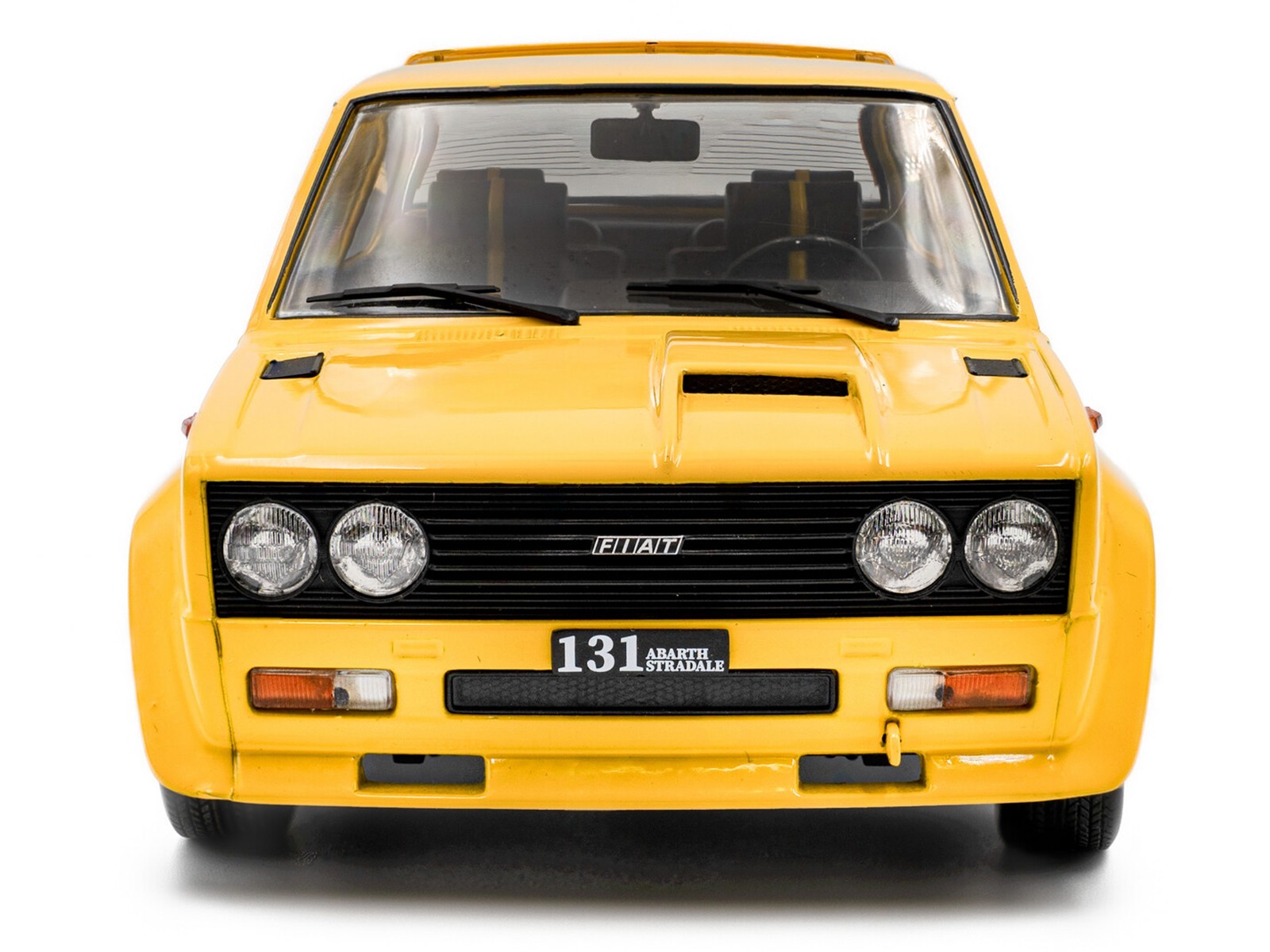 1980 FIAT 131 ABARTH YELLOW 1/18 DIECAST MODEL CAR BY SOLIDO S1806006