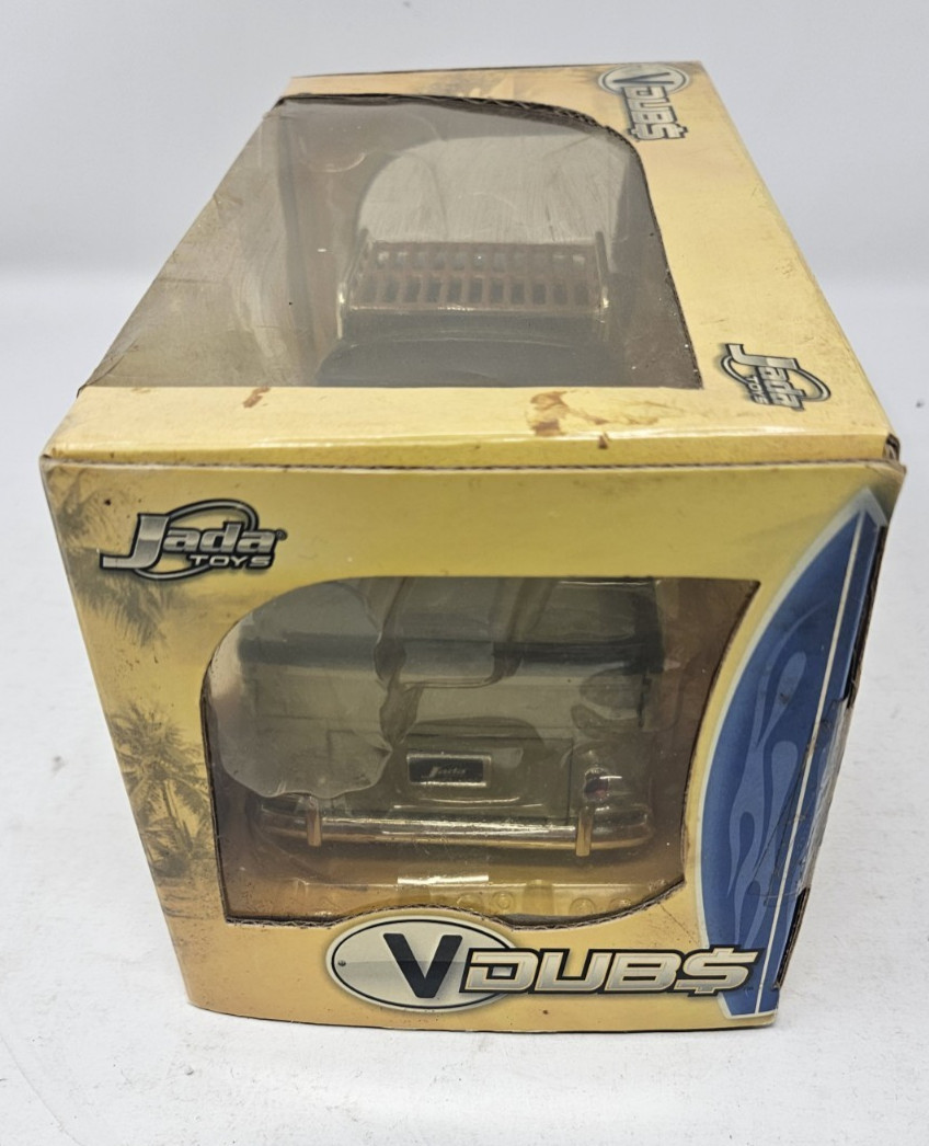 Jada Toys VDUBS Volkswagen Bus Pickup 1963 1:24 Diecast Black Tan – Box Damage