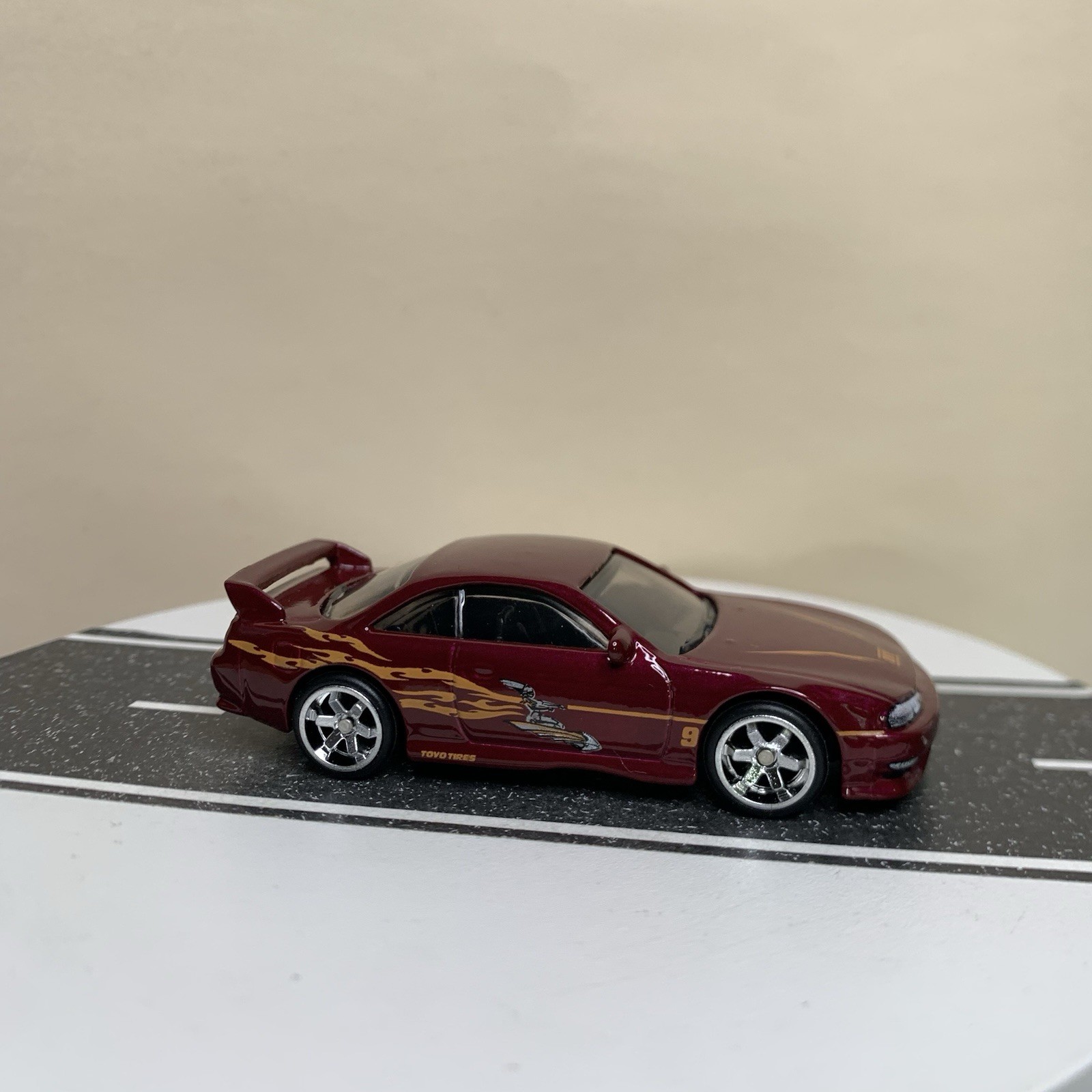 Hot Wheels Premium Fast & Furious 1997 Nissan 240SX S14 Dark Red w/6 Spoke NM