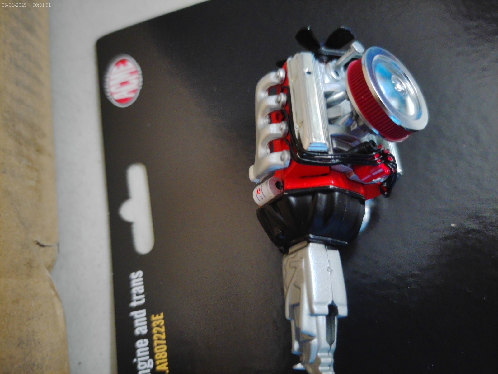 CHEVY SMALL BLOCK 350 ENGINE & TRANSMISSION COMPLETE 1:18 ACME A1807223E GMP