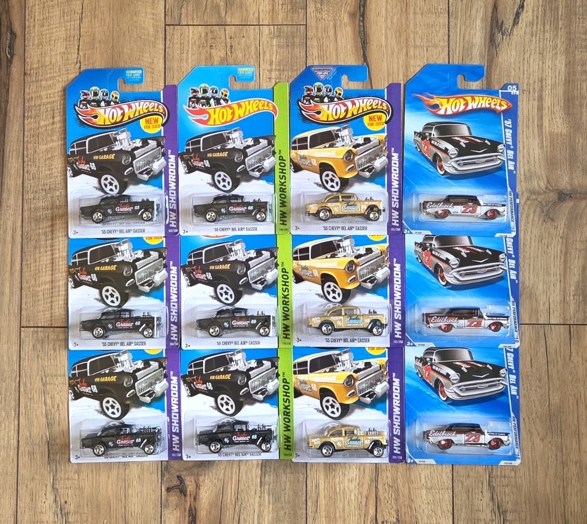 12 Hot Wheels ’55 Chevy Bel Air Gasser HW Showroom ’57 Chevy Bel Air Variations