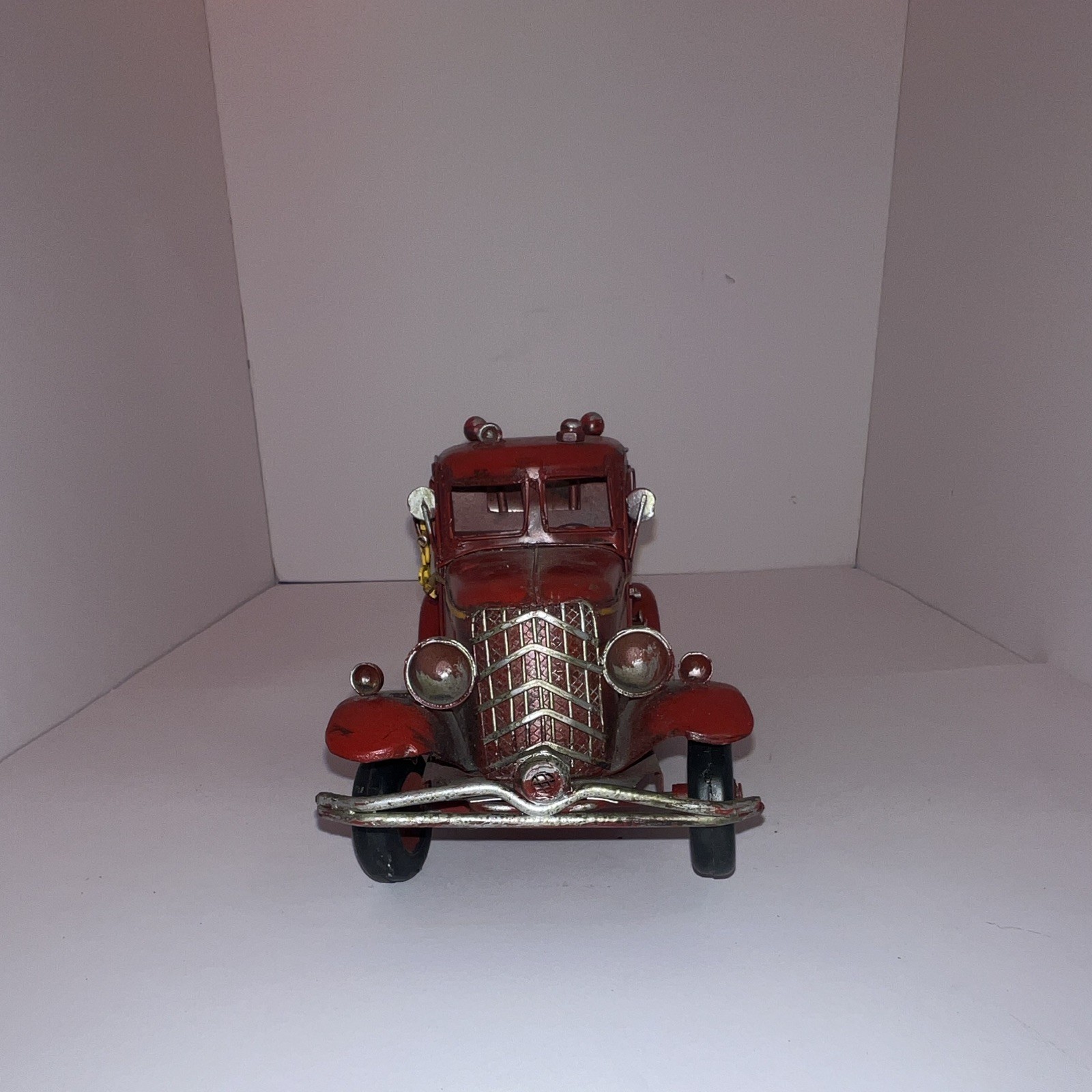 Metal Diecast Fire Truck Toy Vehicle Model – Red Yellow Silver