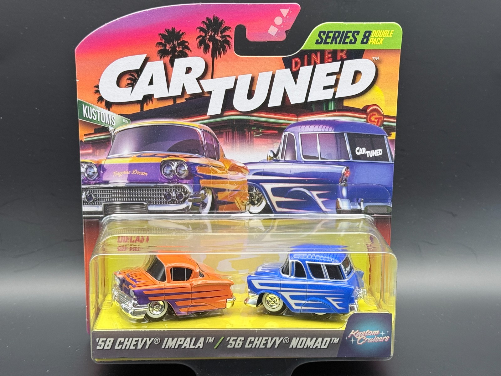 CarTuned 58 Chevy Impala & 56 Nomad Kustom Cruiser 2 Pack 1/64