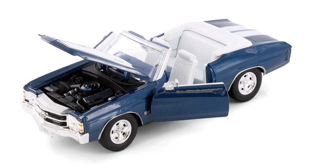 1971 Chevrolet Chevelle SS 454 1/24 Scale Diecast Model by Welly – BLUE