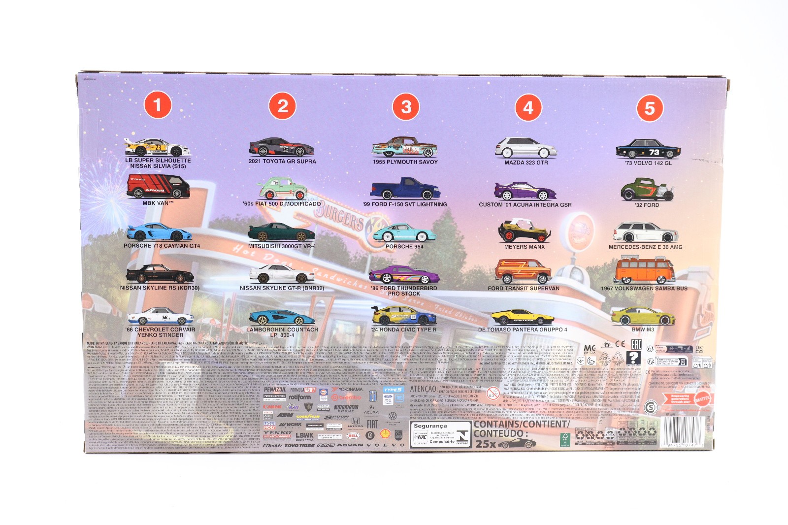 Hot Wheels 2024 Boulevard 25-Car Factory Set Premium Diecast Collection HRW96