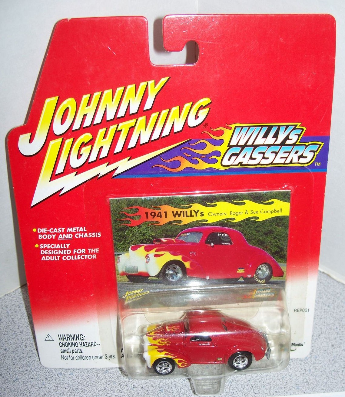 ROGER & SUE CAMPBELL 1/64 NHRA 1941 WILLY’S GASSER JOHNNY LIGHTNING