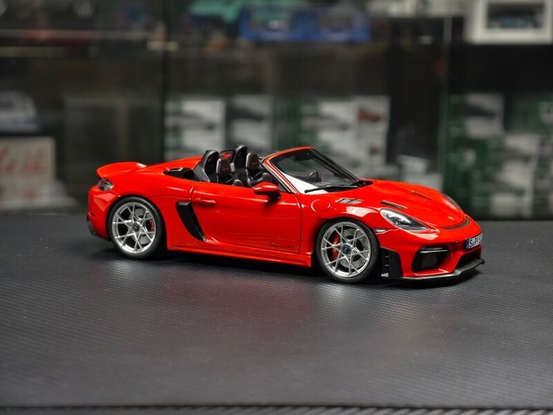 NOREV 1/18 Porsche 718 Spyder RS 2023 Weissach Pack Red Diecast Model 187271