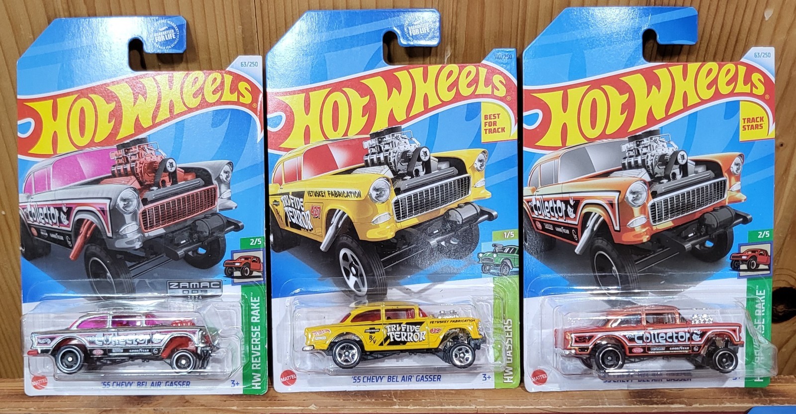 Hot Wheels ’55 Chevy Bel Air Gasser Lot Of 11. Zamac, Collector, Tri Five…