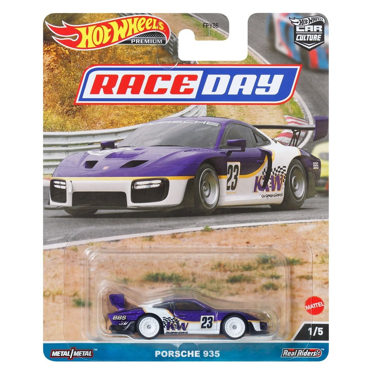 Hot Wheels 2023 Car Culture Race Day Porsche 935 1/64 Diecast Car