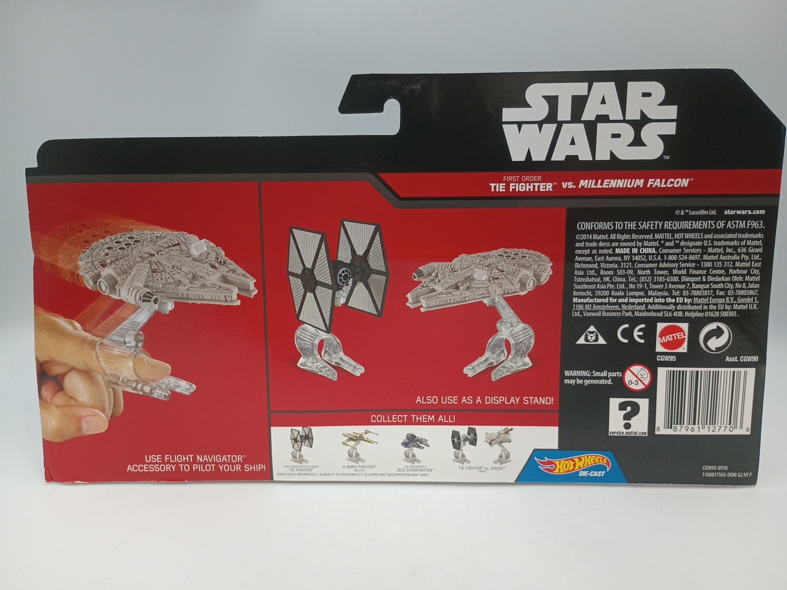Hot Wheels Diecast Star Wars: The Force Awakens Tie Fighter vs Millennium Falcon