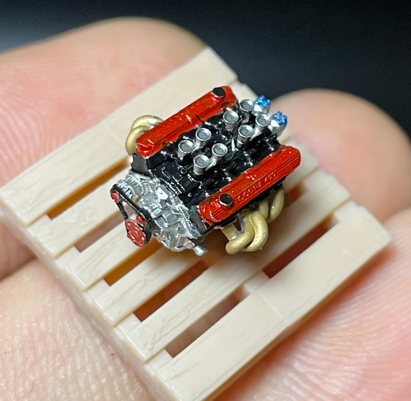 1/64 Diorama Garage Car Turbo Engine Model Tuning Workshop Scene Accessory Props