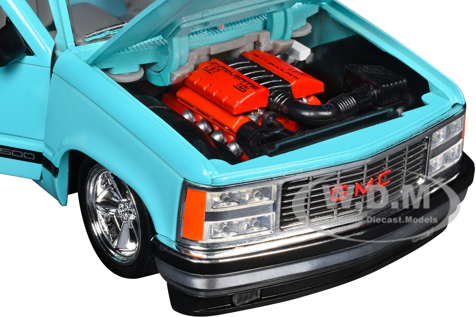 1988 GMC SIERRA 1500 CUSTOM PICKUP LIGHT BLUE 1/24 DIECAST BY M2 40300-140 B