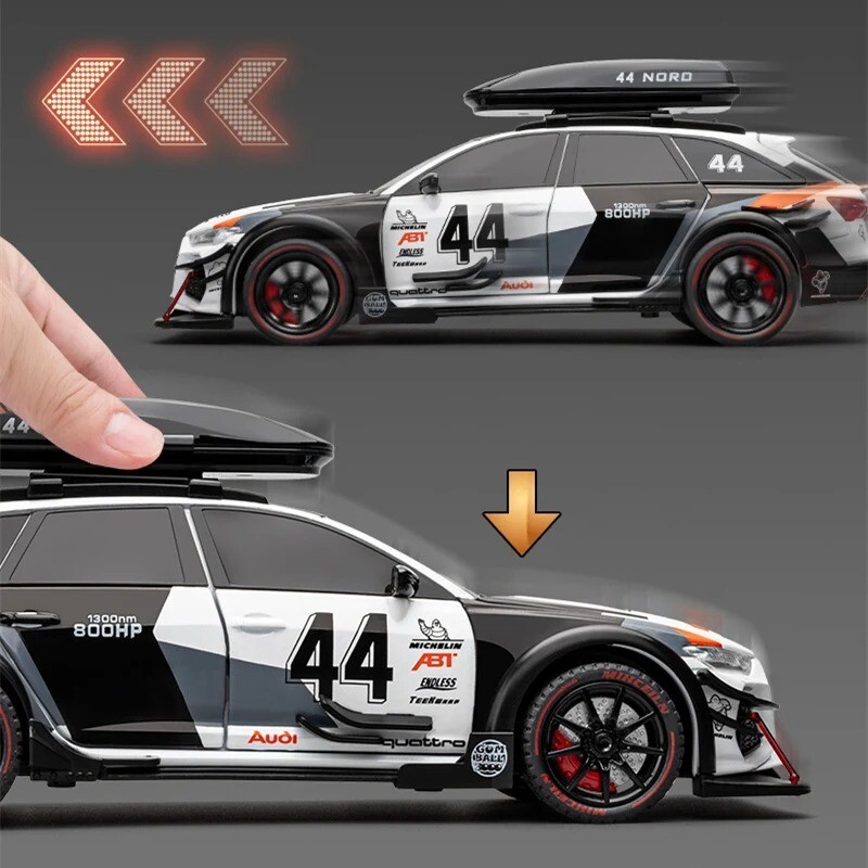 1/24 Audi RS6 Avant Station Wagon Alloy Track Racing Car Model Sports Car