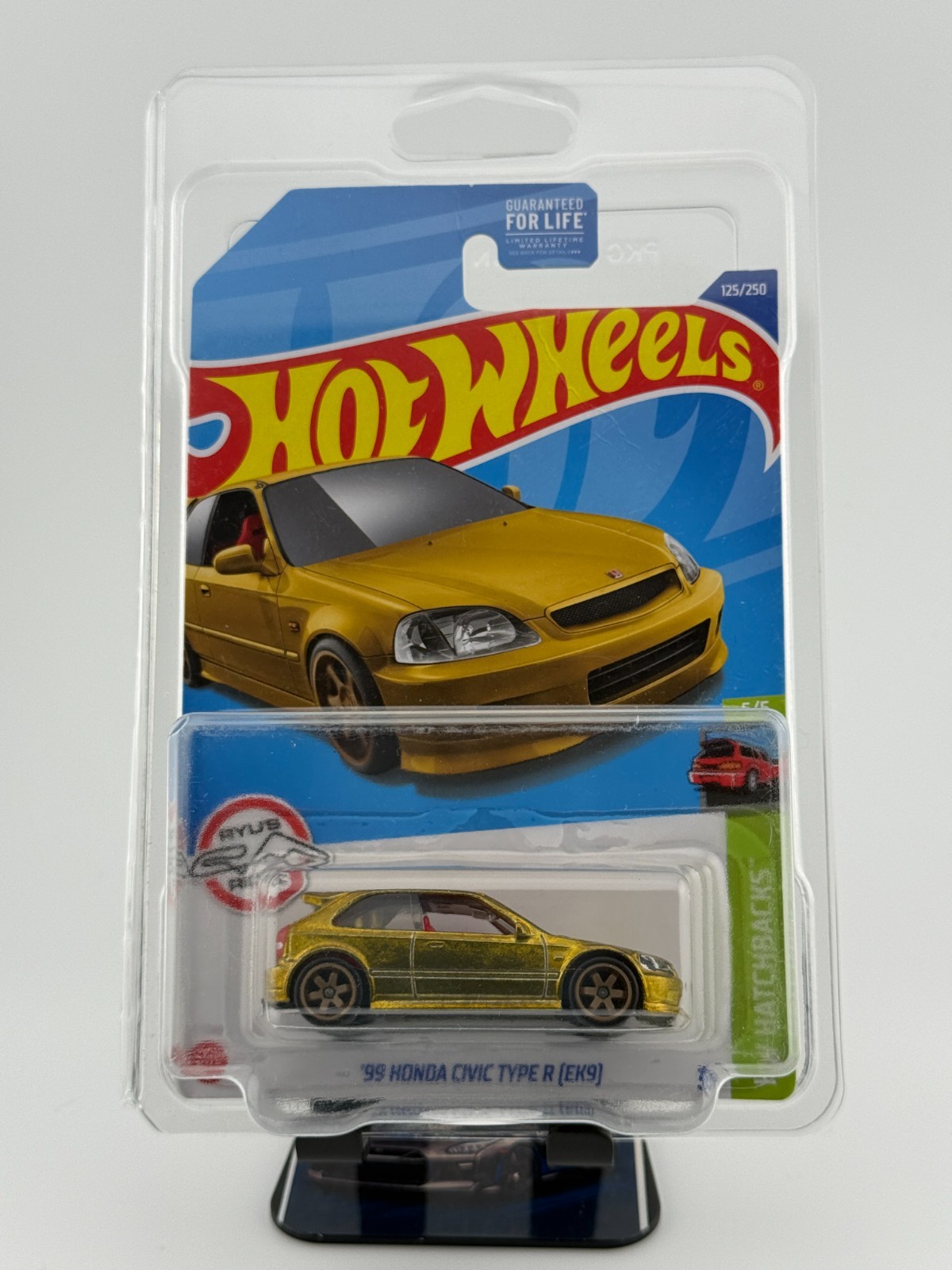 2022 Hot Wheels Super Treasure Hunt STH ’99 Honda Civic Type R EK9 Golden Nugget