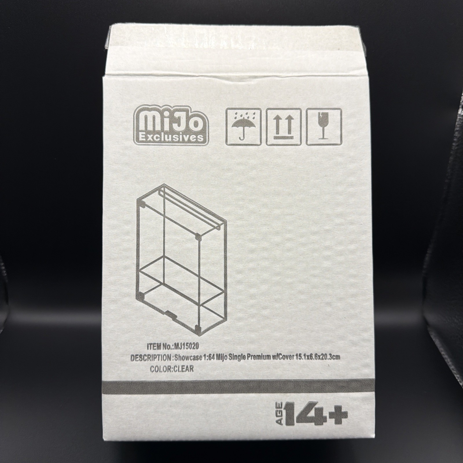 SHOWCASE PREMIUM DISPLAY CASE W/ SHELF FOR 1/64 SCALE MODEL CARS MIJO MJ15020