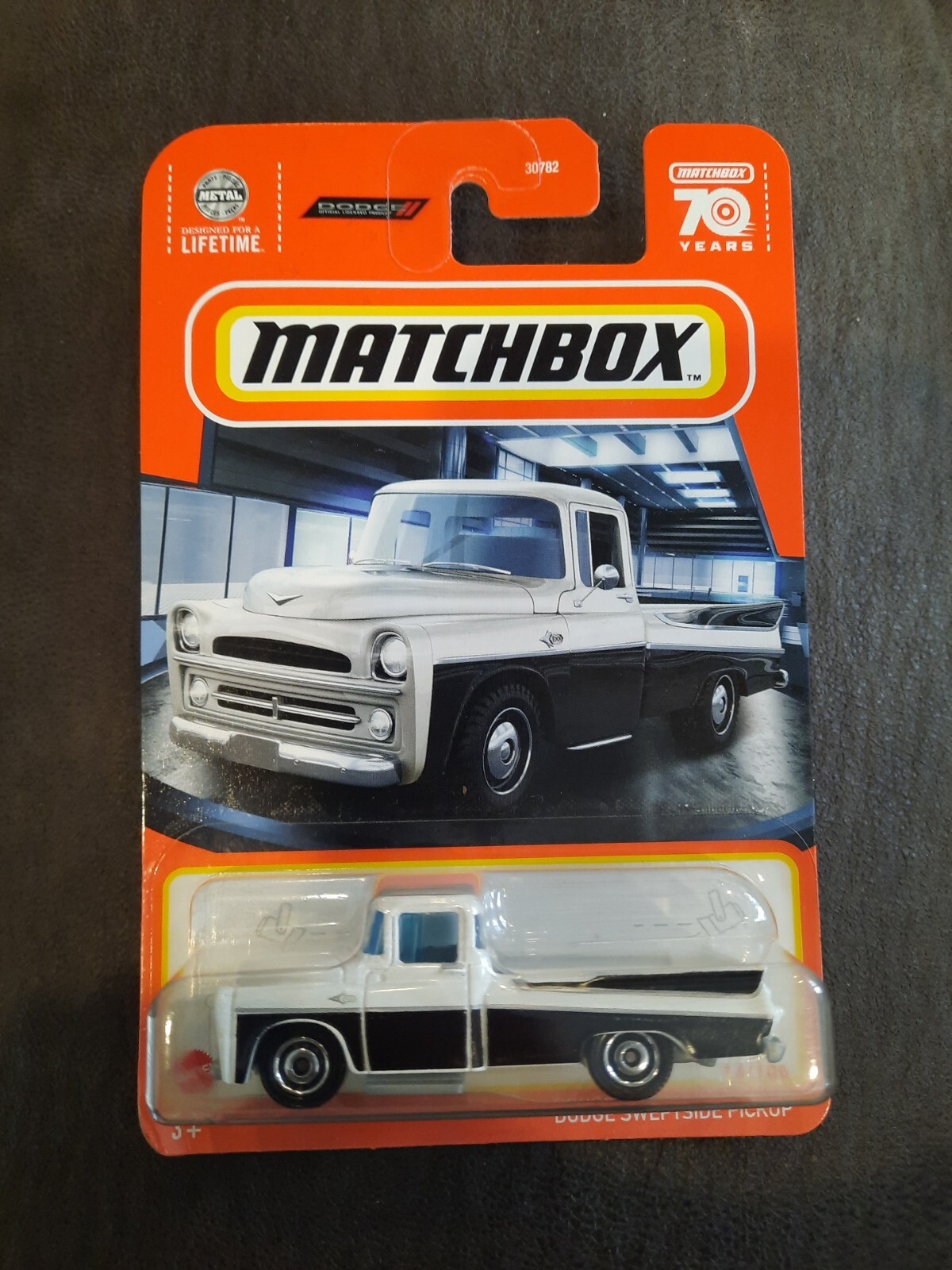 MATCHBOX 70 YEARS DODGE SWEPTSIDE PICKUP BLACK & WHITE #14/100