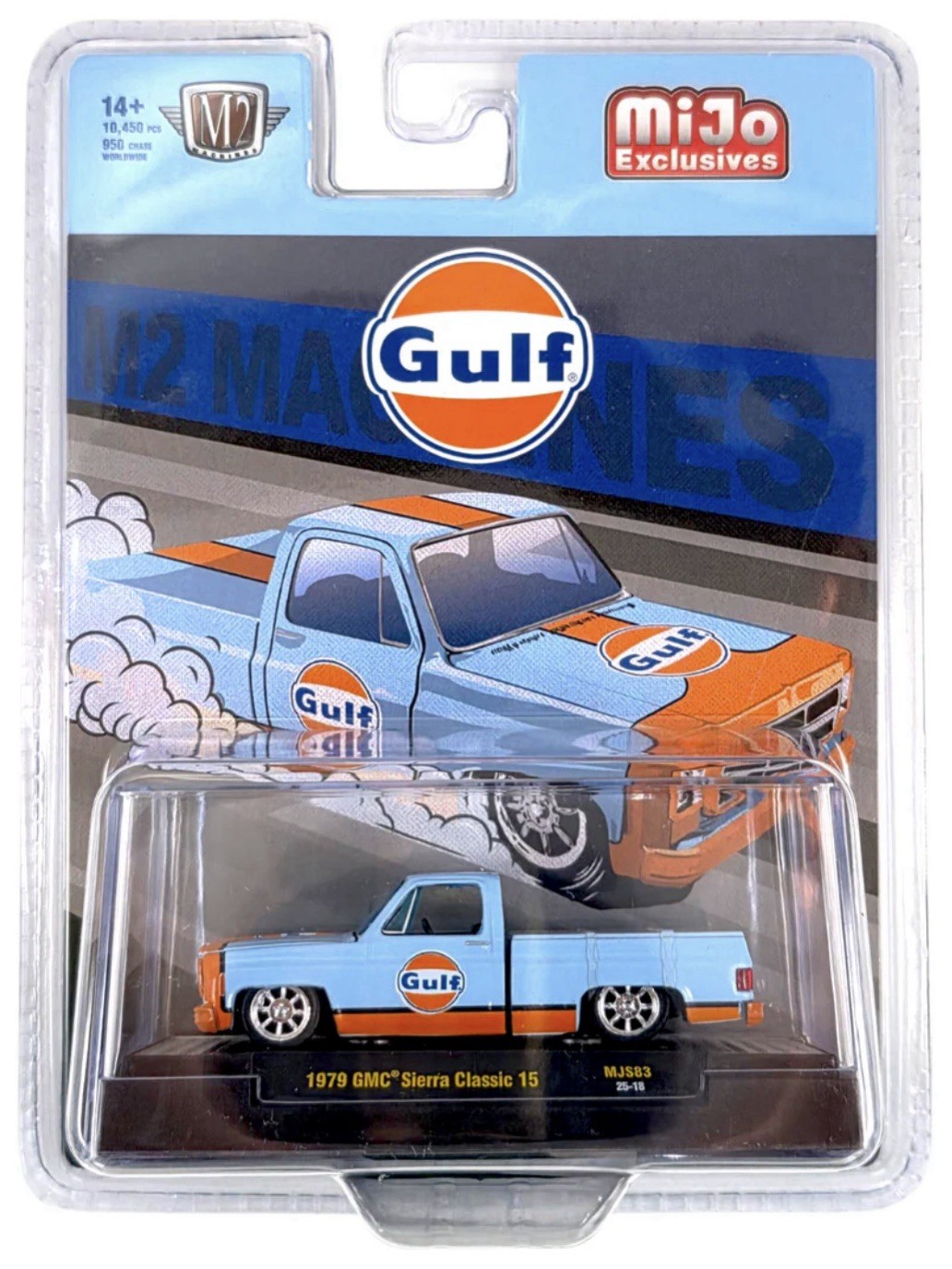 M2 MACHINES 1979 GMC SIERRA CLASSIC 15 CUSTOM SQUAREBODY GULF HOBBY EXCLUSIVE
