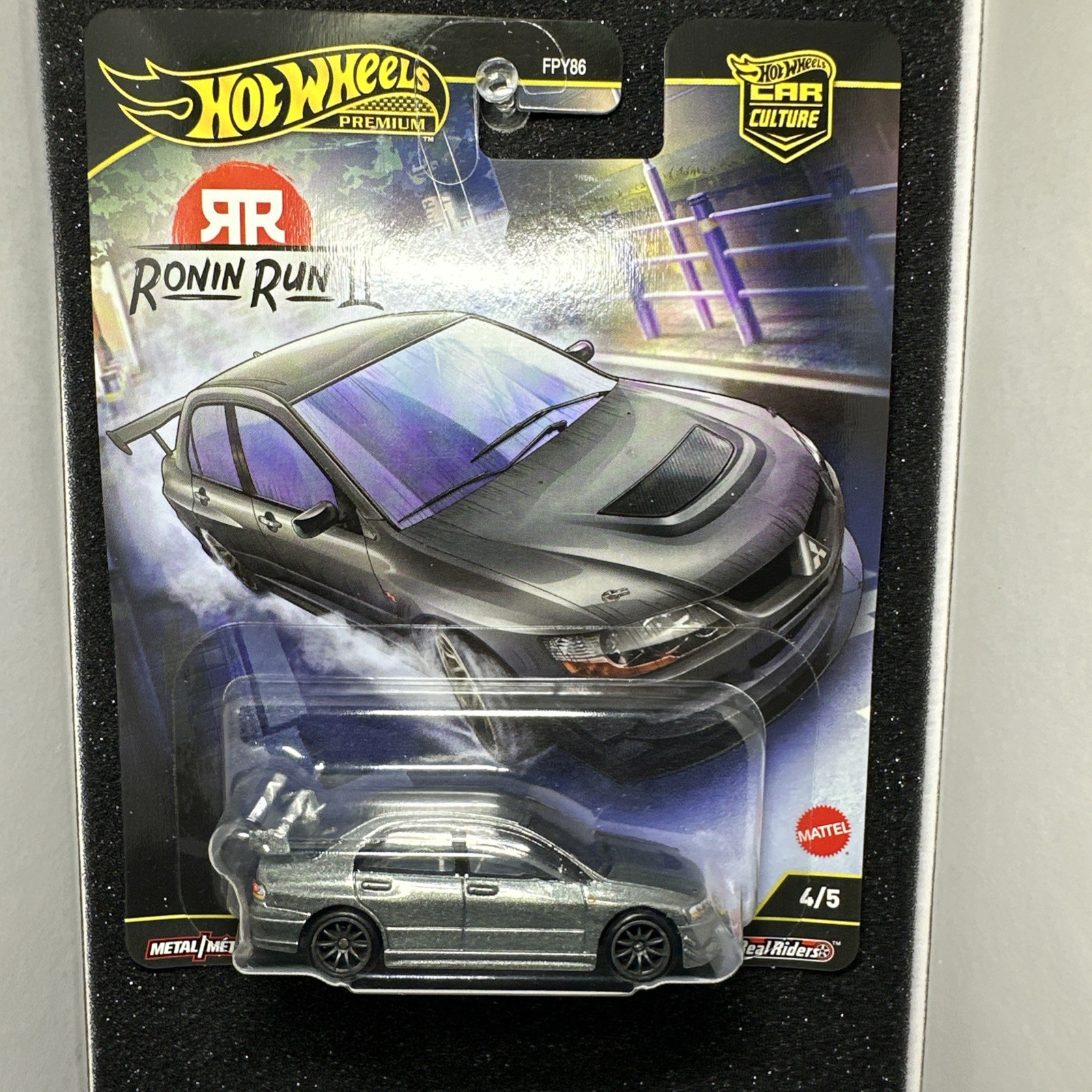 Hot Wheels Mitsubishi Lancer Evolution IX Gray Ronin Run 2 FPY86-961 M 1/64