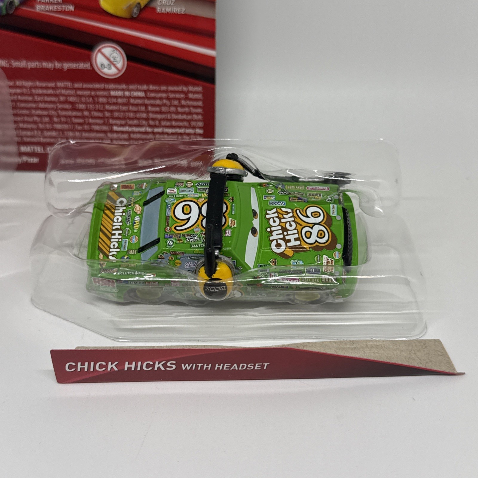 *LOOSE with Box* 2016 Disney Cars 3 CHICK HICKS with Headset 1:55 Diecast Car