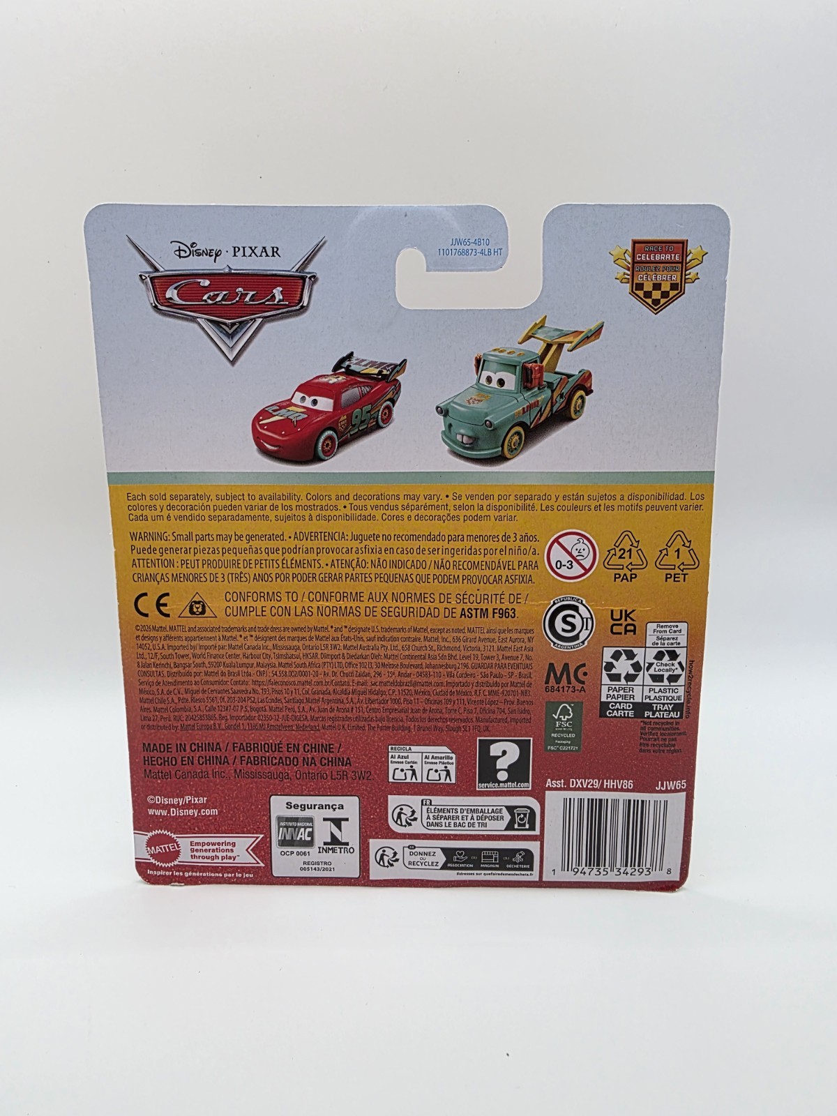Disney Pixar Cars Lightning McQueen Race To Celebrate New 2026 20th Anniversary