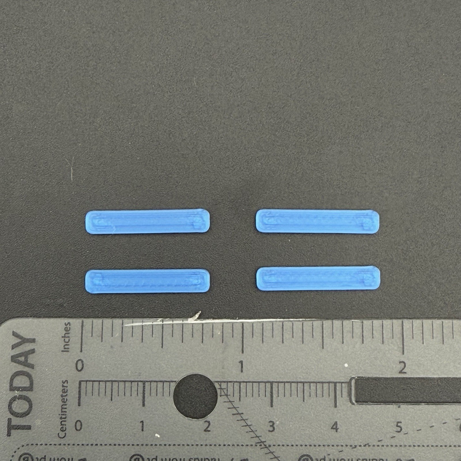 4 Pack 1/87 HO Scale Blue LED Style Long Whelen Lightbar Police Fire 8706