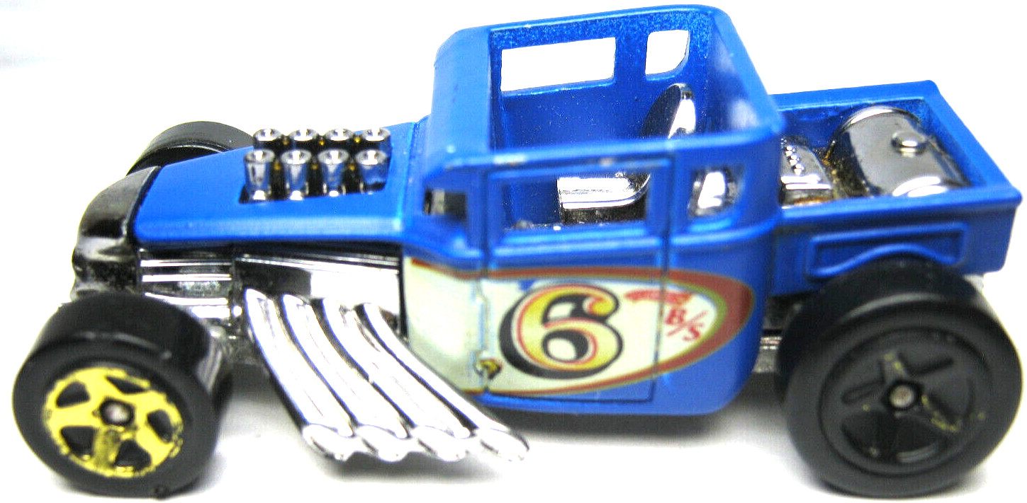 HOT WHEELS PREMIUM BONE SHAKER #6 RAT ROD BLUE 1:64 DIECAST 2 3/8″ CAR – NICE