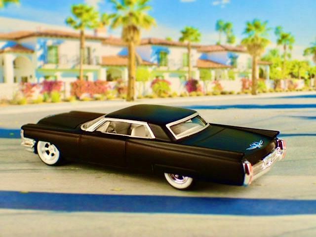 Matte Black Chopped Top 1963-1964 Custom Cadillac LS V8 Coupe DeVille 1/64 LE S