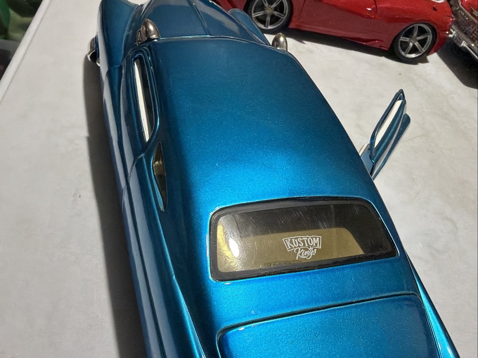 RARE Jada Toys Kustom Kings – 1951 Mercury Hard Top w/ Guitar 1/18 Scale Blue