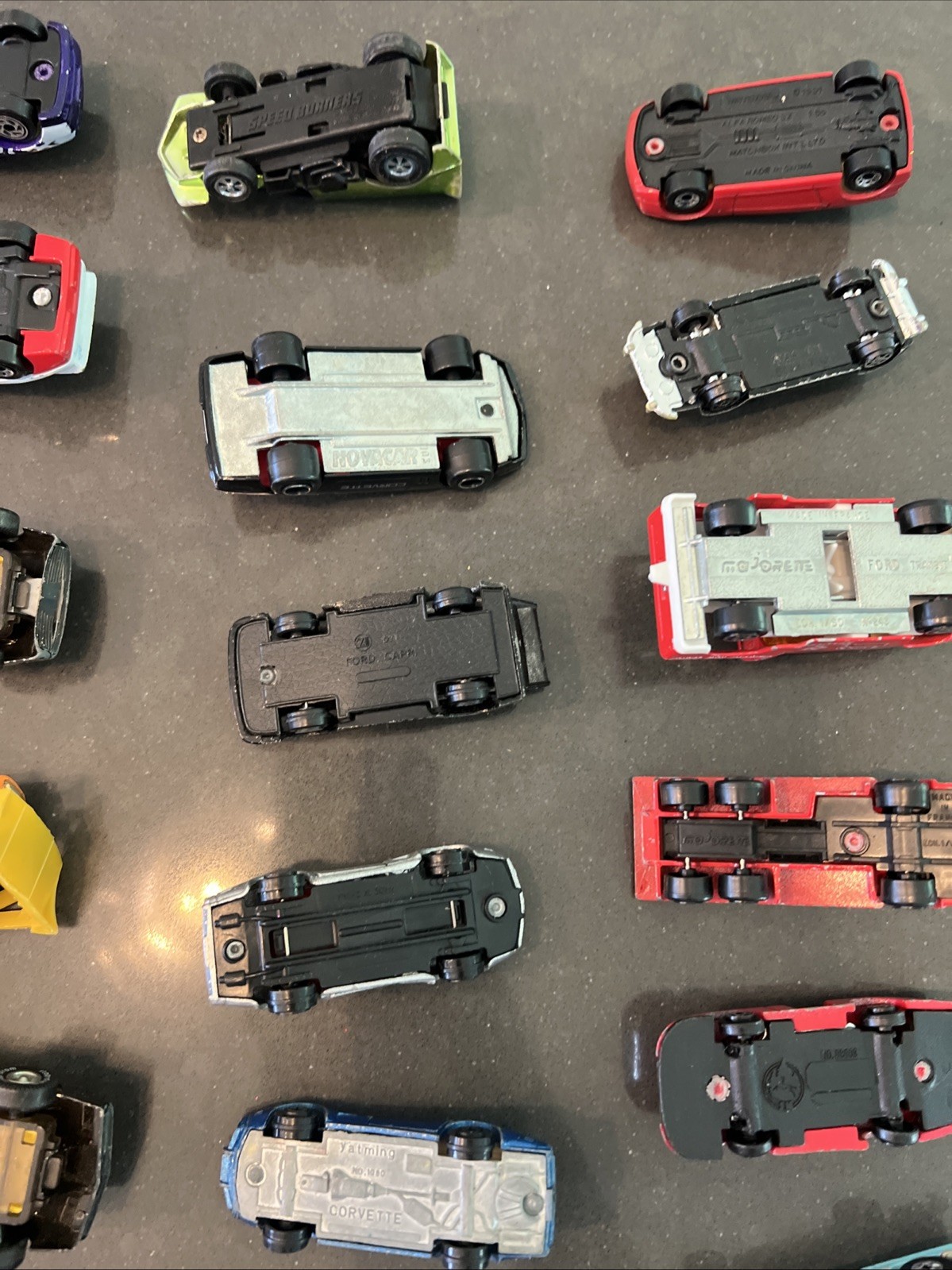 Lot Of 32 Diecast & Plastic Vintage Cars Trucks Mixed Brands See Description