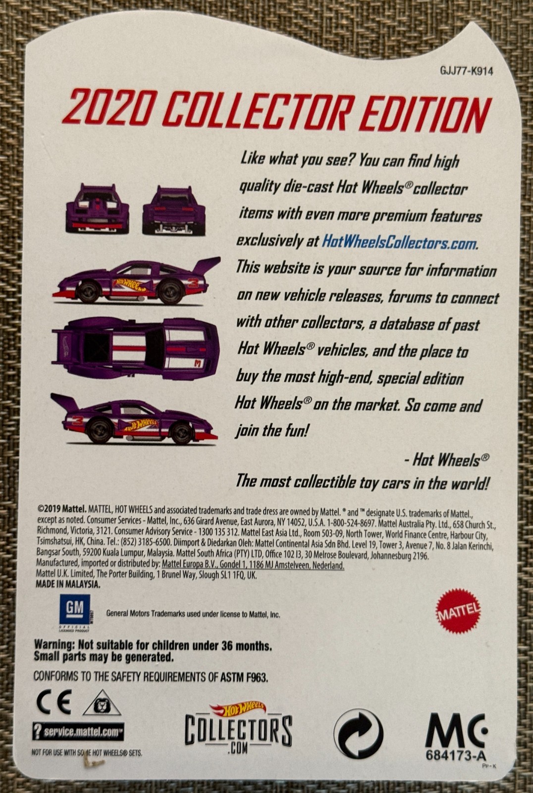 2020 Hot Wheels Collector Edition , ’76 Chevy Monza , Kroger Mail-In Exclusive