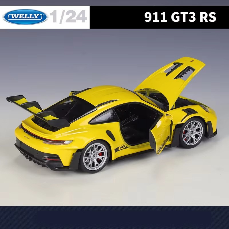 1:24 PORSCHE 911 GT3 RS Alloy Diecast Racing Car Model Sound/Light Toy Gift NEW