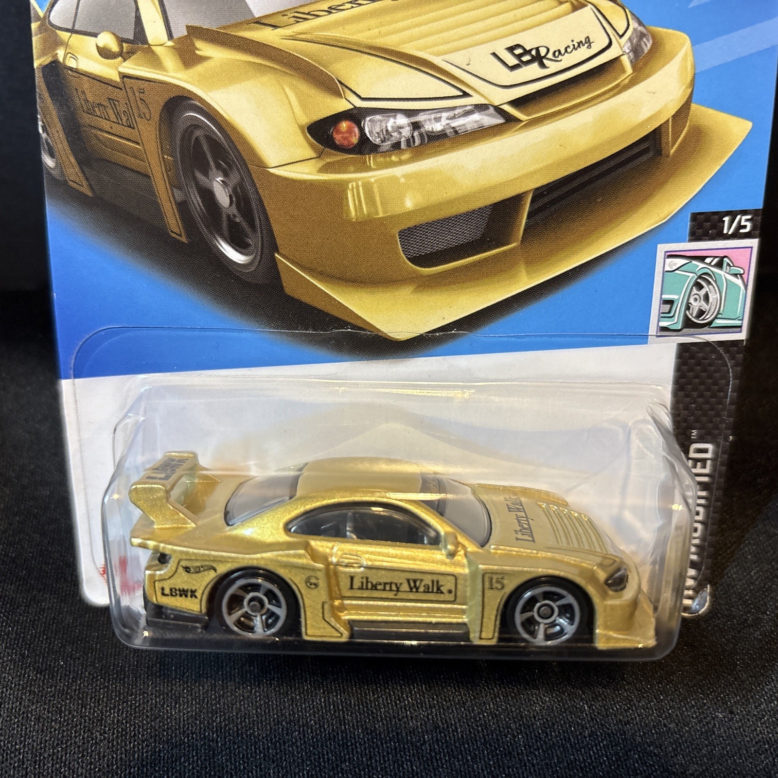 NEW SEALED HOT WHEELS LB SUPER SILHOUETTE NISSAN SILVIA S15 GOLD LIBERTY WALK