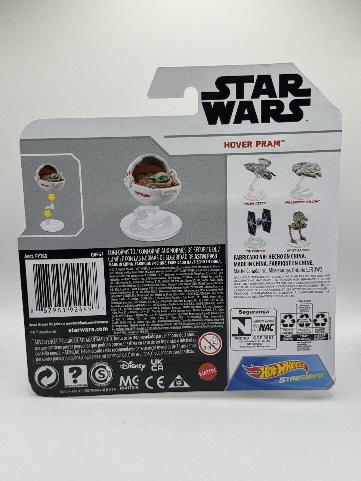 Hot Wheels Starships Star Wars The Mandalorian” The Child Hover Pram – Diecast