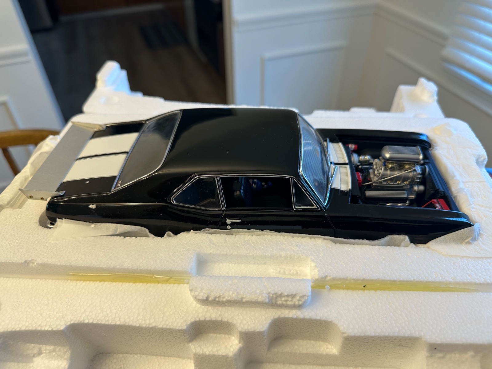 GMP 1320 Kings 1970 Chevrolet Nova 1:18 Diecast Model Street Rod Black/White
