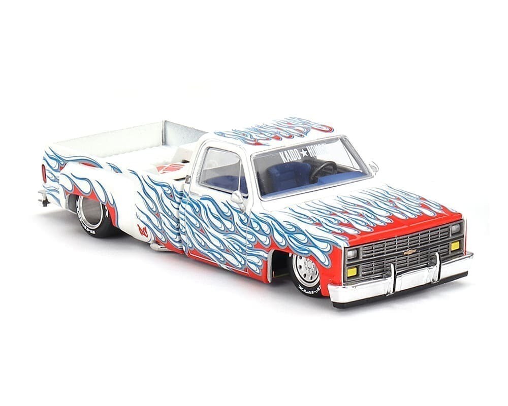 Kaido House 1:64 Chevrolet Silverado Dually on Fire V2 W/ Flames KHMG157-2C