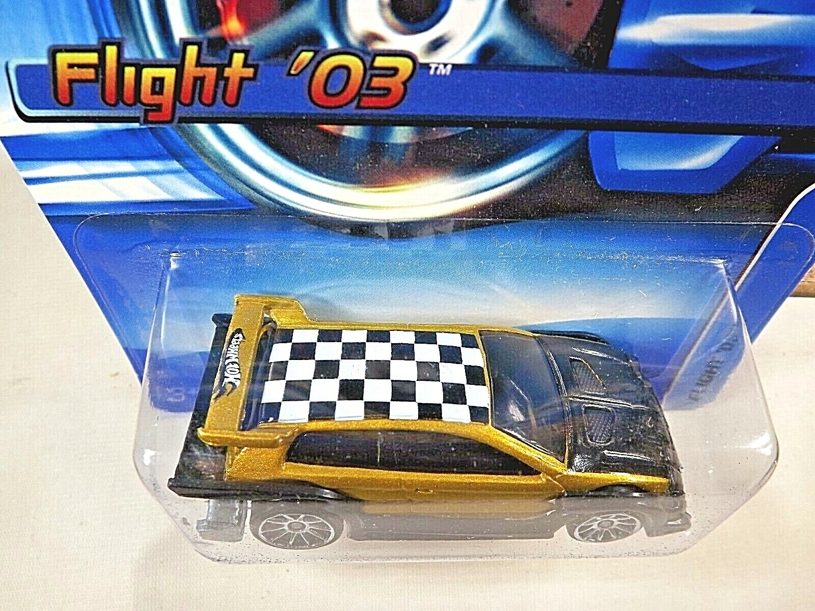 2006 Hot Wheels Mainline/Collector #185 FLIGHT ’03 Gold-Black w/Chrome 10 Spoke