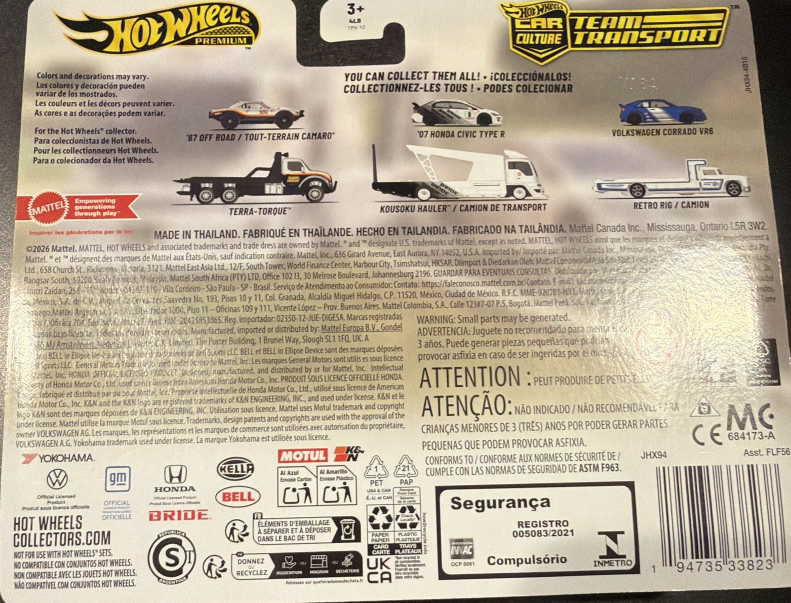 2026 New Hot Wheels Team Transport ’07 Honda Civic Type R with Kousoku Hauler