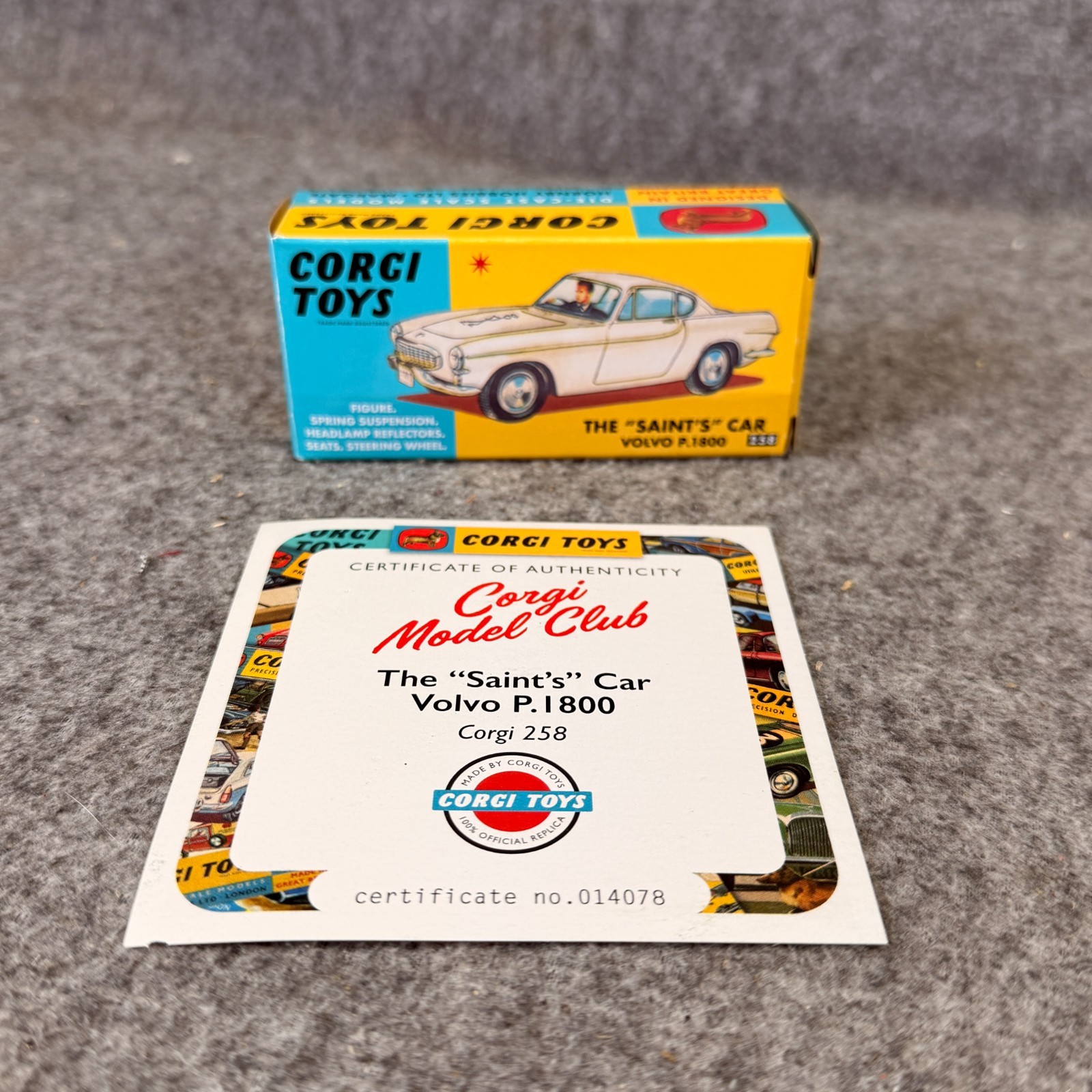 Corgi Reproduction The Saint’s Car # 258 With COA New Open Box