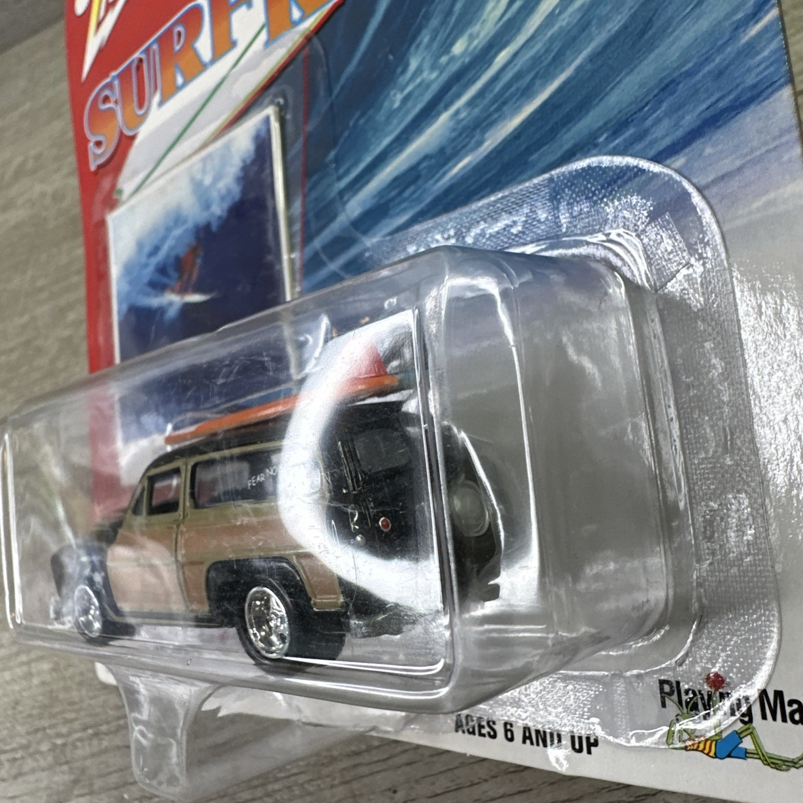 2003 Johnny Lightning Surf Rods 1950 MERCURY WOODY Black-Tan w/Cragar 5 Spokes
