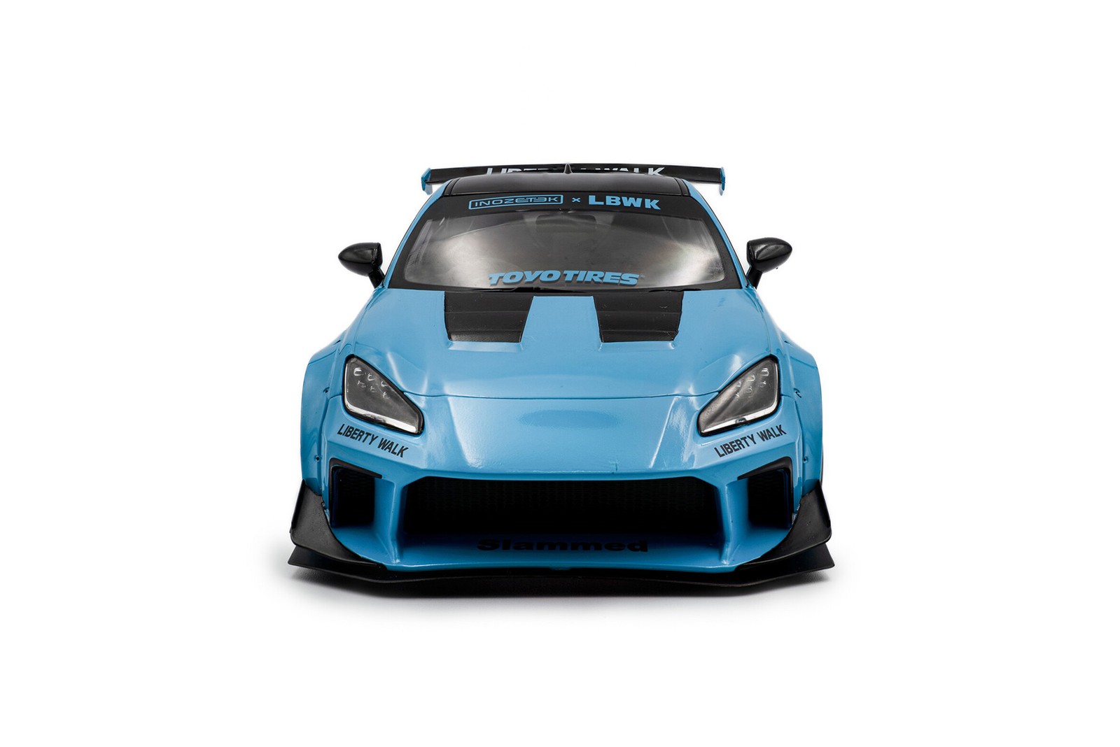 2024 TOYOTA GR86 W/LIBERTY WALK BODY KIT BLUE 1/18 DIECAST CAR SOLIDO S1813601