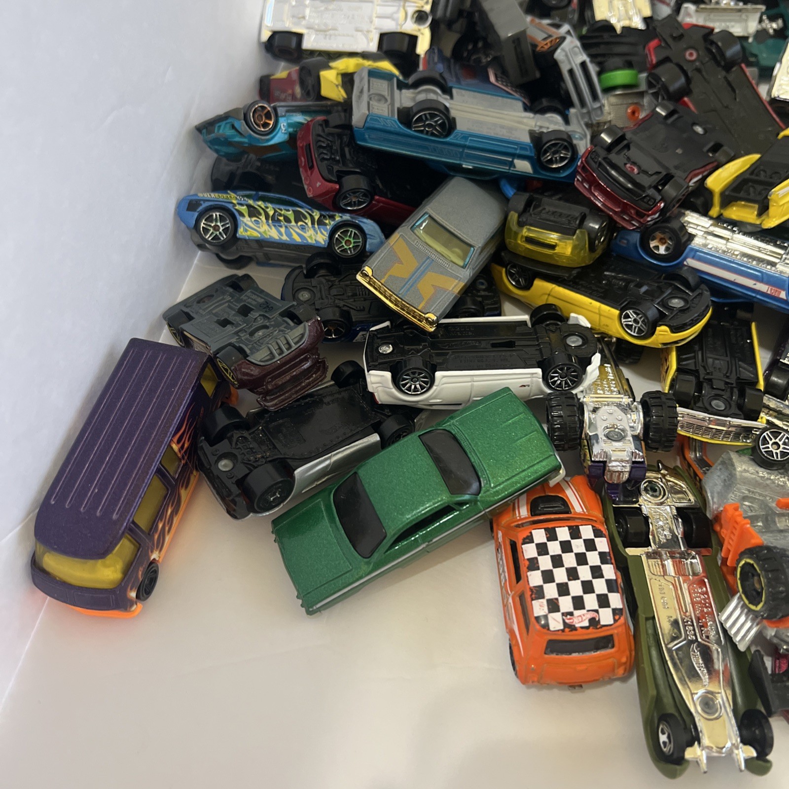 30 LBS Pounds of pure hotwheels. There are many different years and castings.