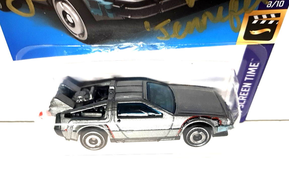 Claudia Wells Signed 2021 Hot Wheels Delorean Back to the Future Time Machine