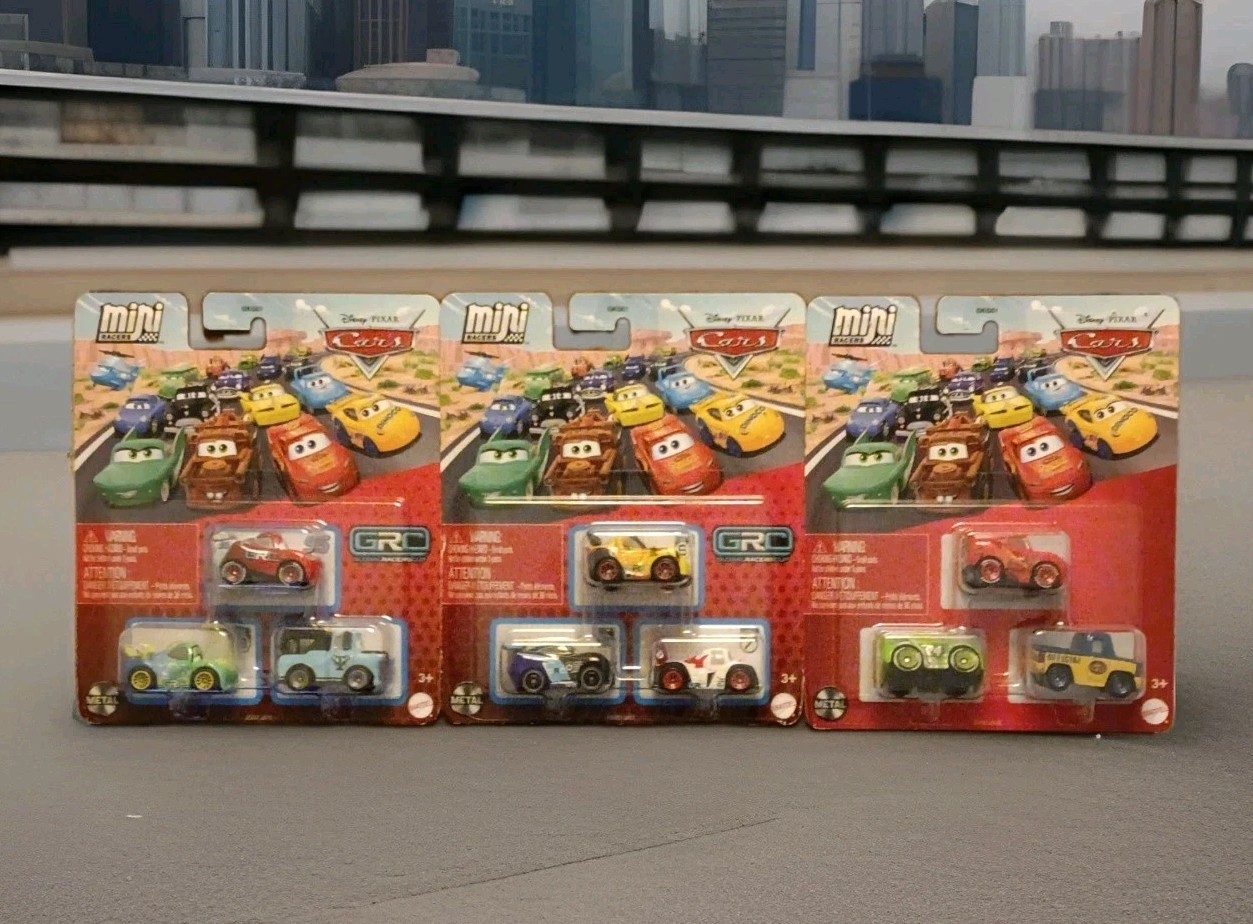Lot Of 3: Mattel Disney Pixar Cars Mini Racers Mini Diecast Cars 3-Pack