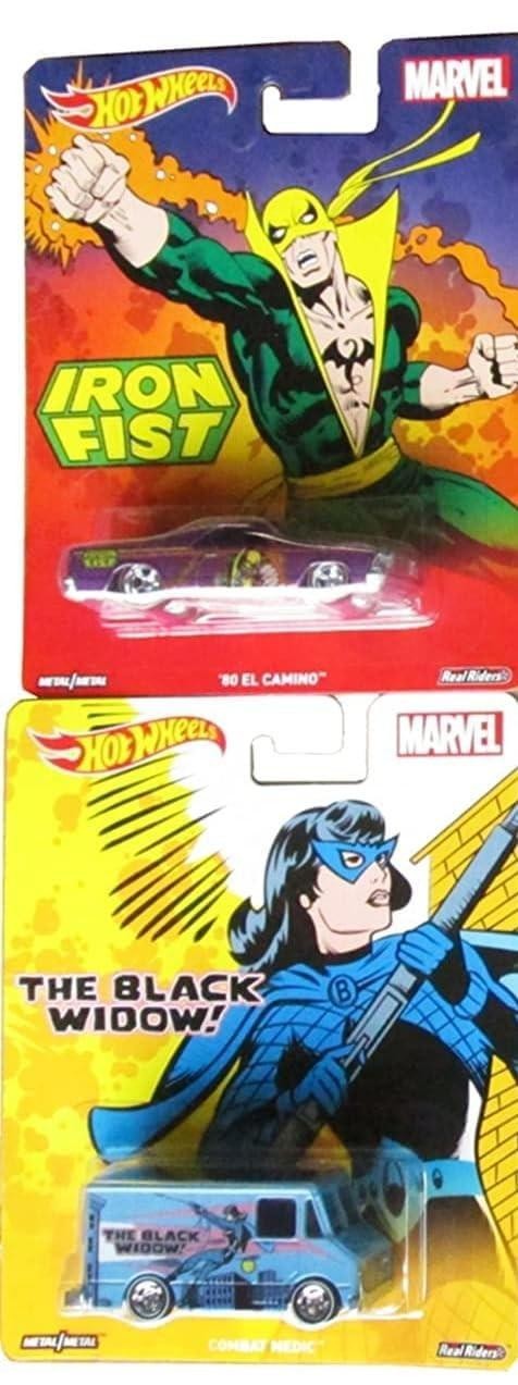Hot Wheels Pop Culture Marvel Comic Heroes Complete Bundle of 6