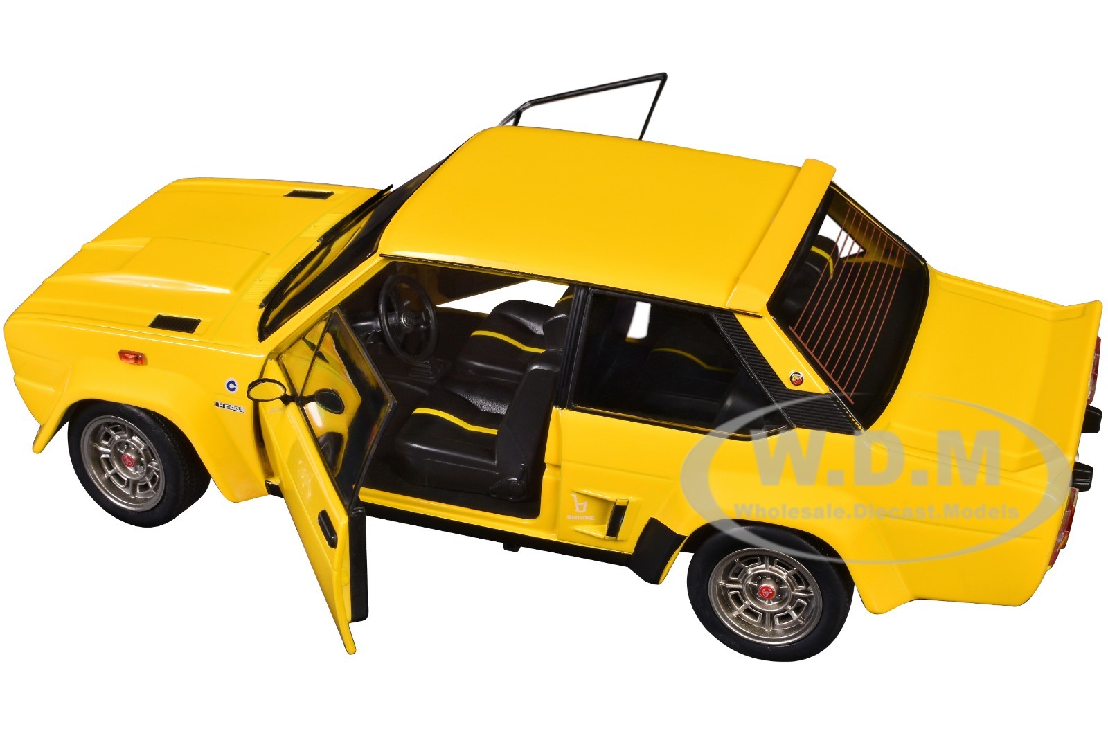 1980 FIAT 131 ABARTH YELLOW 1/18 DIECAST MODEL CAR BY SOLIDO S1806006