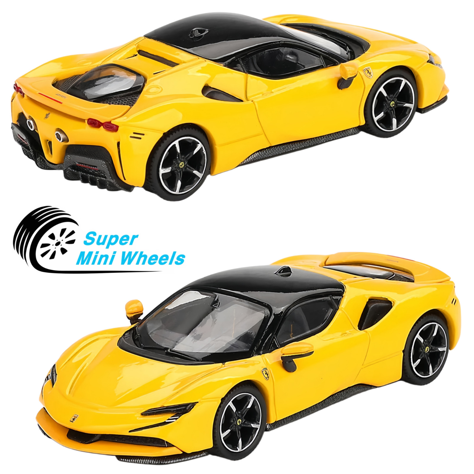 BBR Models 1:64 Ferrari SF90 – Giallo Modena Yellow