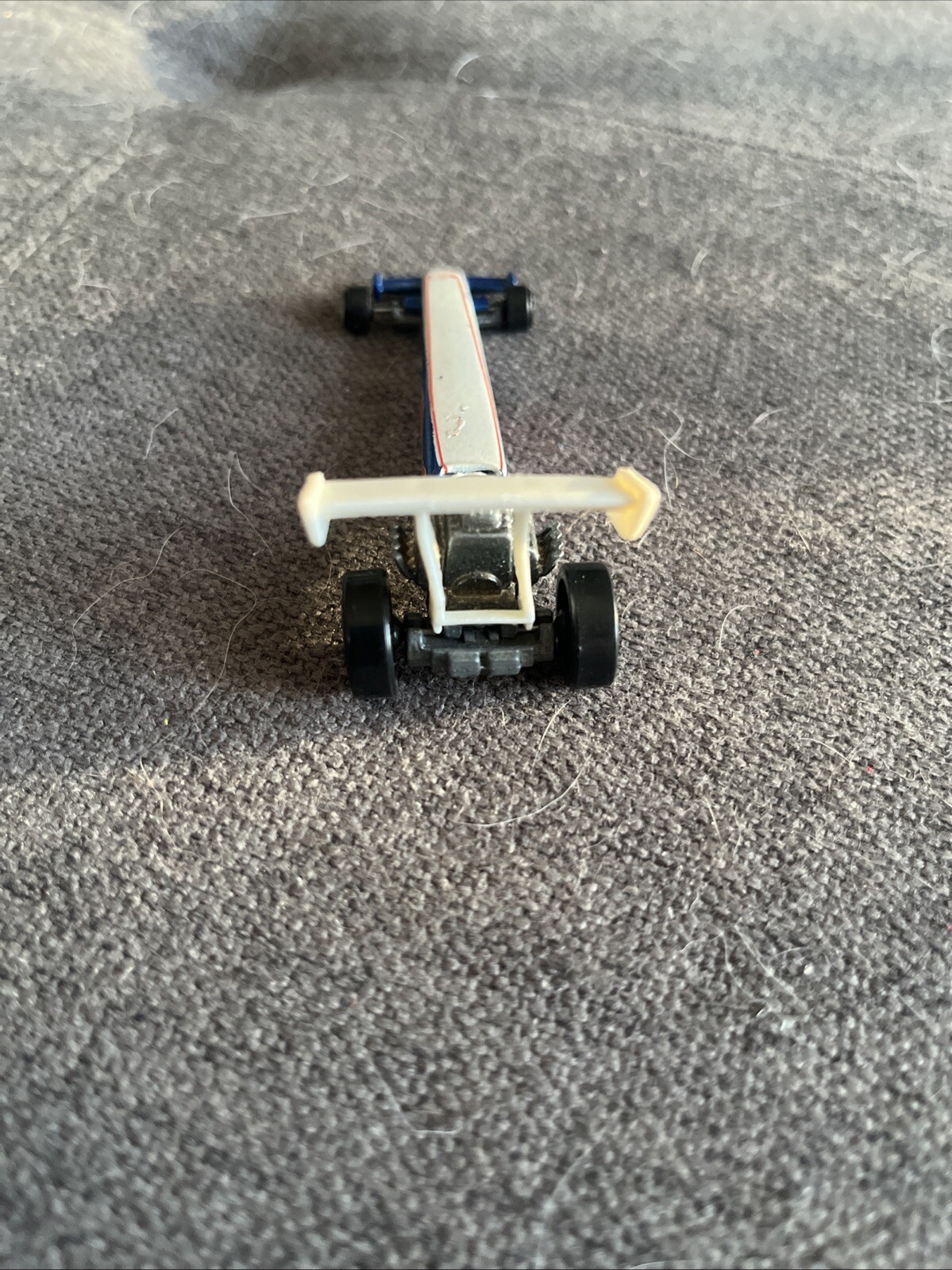 Hot Wheels Blue Race Team Dragster 1T/F w/5 Spoke Wheels Blue 1992 Malaysia