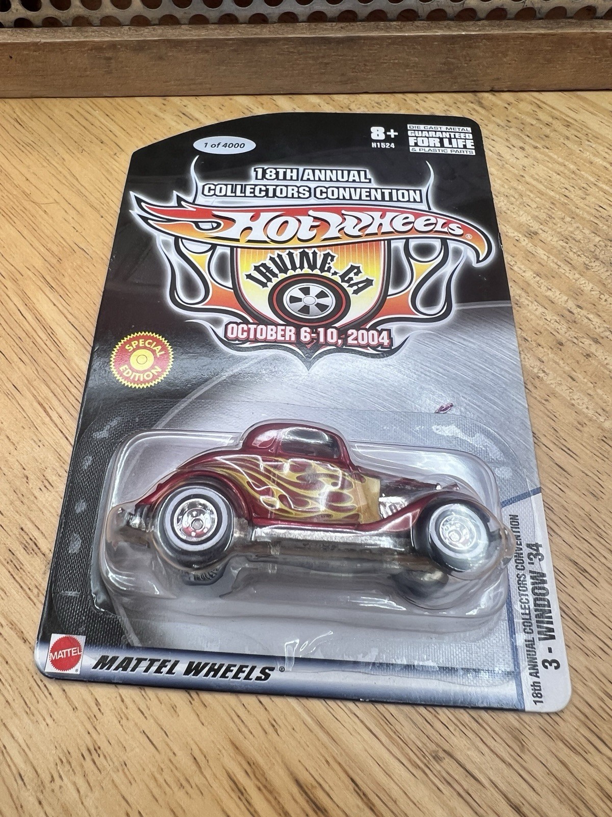 2004 Hot Wheels RED 3 WINDOW 34 Irvine 18th Convention only 1/4000 🛞🛞