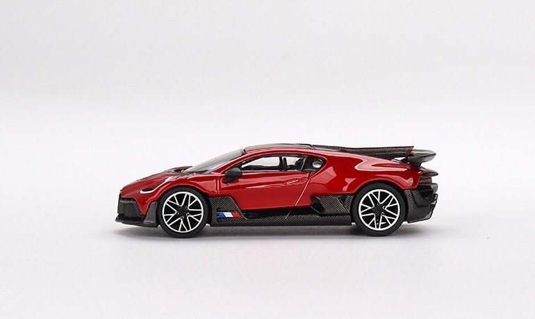 MINI GT 1:64 Bugatti Divo Red Metallic LHD Diecast Model Car MGT00503